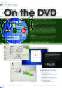 DVD  This Month’s DVD On the DVD Fedora 15 and Linux Mint 11 Live