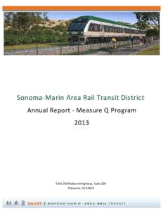Sonoma-Marin Area Rail Transit District Annual Report - Measure Q ProgramOld Redwood Highway, Suite 200 Petaluma, CA 94954
