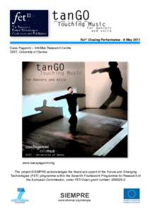 tanGO Touching Music for dancers and voice