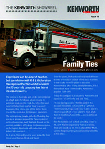 THE KENWORTH SHOWREEL DOWN UNDER Issue 14 Family Ties