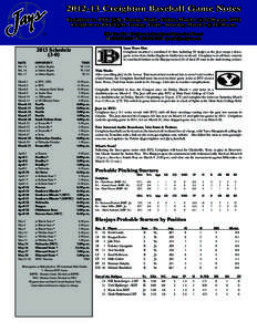 [removed]Creighton Baseball Game Notes[removed]