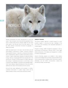 18  NORDICITY Northern environments are those characterized by a long cold
