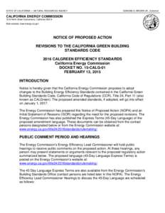 Notice of Proposed Action