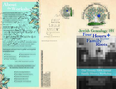 Jewish G en Jewish Genealogy 101 is both:  to your