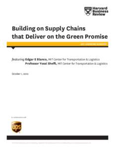 Microsoft Word - HBR Webinar Executive Summary - Green Supply Chain - UPS v2.doc