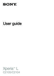 User guide  Xperia™ L C2105/C2104