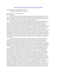 Southern Campaign American Revolution Pension Statements & Rosters Pension Application of John Isham Bethell W8131 Transcribed and annotated by C. Leon Harris State of Tennessee } January Term 1833 Jefferson County } On 