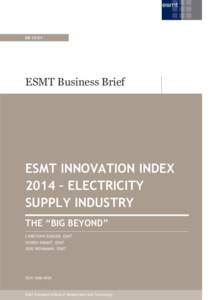 BB–15–01  ESMT Business Brief ESMT INNOVATION INDEX 2014 – ELECTRICITY
