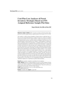 Silva Fennica[removed]research articles  Cost-Plus-Loss Analyses of Forest Inventory Strategies Based on kNNAssigned Reference Sample Plot Data Hampus Holmström, Hans Kallur and Göran Ståhl