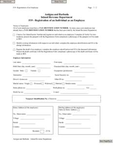 Print Form  Reset Form F19- Registration of an Employee  Page : 1 / 2