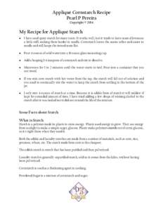 Microsoft Word - Appliqué Cornstarch Recipe