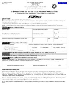 TA-W6333Page 1 of 2 New York State Thruway Authority E-ZPass Operations P.O. Box 189