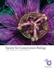 Society for Conservation Biology A global community of conservation professionals Annual Report 2005 Looking forward