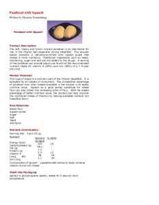 Pandesal with Squash Written by Maymia Tumimbang Pandesal with Squash  Product Description: