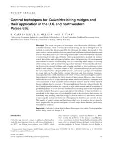 Control techniques for Culicoides biting midges and their application in the U.K. and northwestern Palaearctic