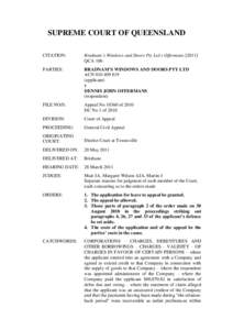 SUPREME COURT OF QUEENSLAND CITATION: Bradnam’s Windows and Doors Pty Ltd v OffermansQCA 106