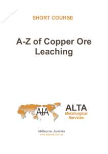 A-Z of Copper Ore Leaching