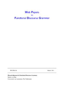Phrasal alignment in Functional Discourse Grammar