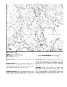 Chute Property Town: Casco, Cumberland County Base map: Naples 7.5’ quadrangle Contour interval: 10 feet  Type of deposit: Calc-silicate minerals in metamorphic rock.