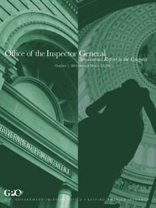 Ofﬁce of the Inspector General  Semiannual Report to the Congress October 1, 2004 through March 31, 2005
