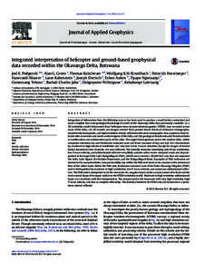Journal of Applied Geophysics–67  Contents lists available at ScienceDirect Journal of Applied Geophysics journal homepage: www.elsevier.com/locate/jappgeo