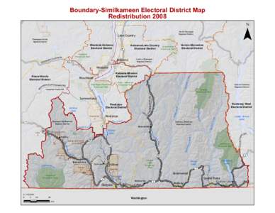 Boundary-Similkameen Electoral District Map Redistribution 2008 ¯  North Okanagan