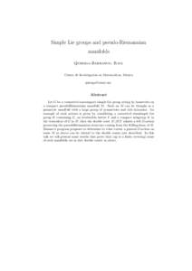 Simple Lie groups and pseudo-Riemannian manifolds Quiroga-Barranco, Raul Centro de Investigacion en Matematicas, Mexico 