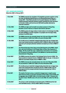 KEY ANNOUNCEMENTS  KEY ANNOUNCEMENTS (December 2006 to February[removed]Dec 2006