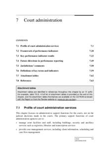 Chapter 7 Court administration - Report on Government Services 2009