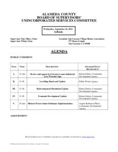 Microsoft Word - Unincorporated Services - September[removed]agenda.doc