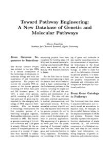 Toward Pathway Engineering: A New Database of Genetic and Molecular Pathways