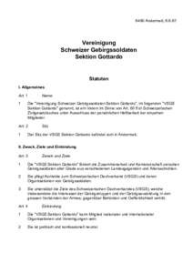 6490 Andermatt, Vereinigung Schweizer Gebirgssoldaten Sektion Gottardo