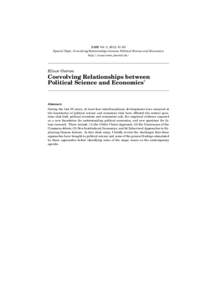 RMM Vol. 3, 2012, 51–65 Special Topic: Coevolving Relationships between Political Science and Economics http://www.rmm-journal.de/ Elinor Ostrom
