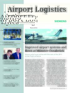 Airport Logistics Newsletter for Airports and Airlines Issue 05 I December 2010 I www.siemens.com/mobility  World Expo Fair