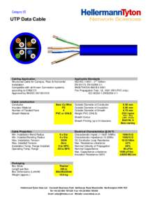 Category 5E  UTP Data Cable Cabling Application Structured Cable for Campus, Riser & Horizontal