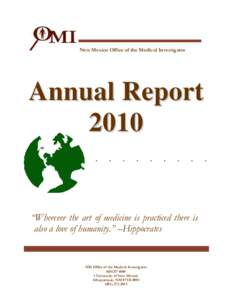 New Mexico Office of the Medical Investigator  Annual Report 2010 •