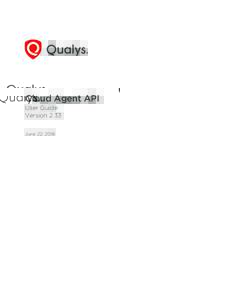 Cloud Agent API User Guide Version 2.33 June 22, 2018  Verity Confidential