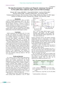 Photon Factory Activity Report 2004 #22 Part BSurface and Interface 7A/2003G014  The Spin Reorientation Transitions and Magnetic Anisotropy Energies of