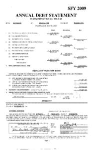 SFY 2009 ANNUAL DEBT STATEMENT AS REQUIRED BY N.J.S.A. 40A:2-40 of the  BOROUGH