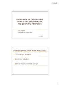 Microsoft PowerPoint - Color Image Processings from Physical and Biological Viewpoints（著作権保護）.pptx