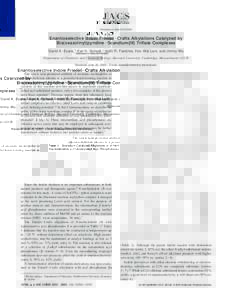 Published on WebEnantioselective Indole Friedel-Crafts Alkylations Catalyzed by Bis(oxazolinyl)pyridine-Scandium(III) Triflate Complexes David A. Evans,* Karl A. Scheidt,† Keith R. Fandrick, Hon Wai Lam, a