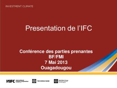 Presentation de l’IFC : 