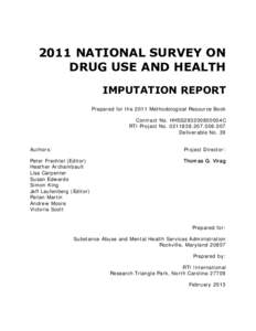 2011 NSDUH MRB Imputation Report (External)