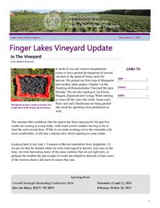 Finger Lakes Grape Program  September 11, 2014 In The Vineyard Hans Walter-Peterson