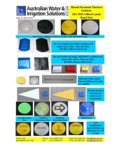 Raised Pavement Markers Preform Hot Melt Adhesive pads Road Dots  ABN: [removed]