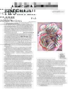 Exhibition Reviews					  September 2013 ALEXI WORTH