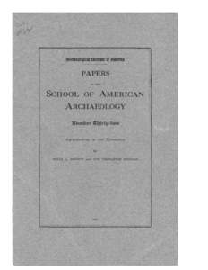 Architecture of the Exposition, from Papers of the School of American Archaeology