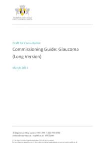 Draft for Consultation  Commissioning Guide: Glaucoma (Long Version) March 2015