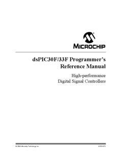dsPIC30F/33F Programmer’s Reference Manual High-performance