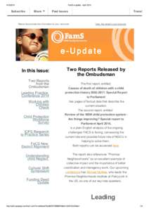 [removed]FamS e-update - April 2014 Subscribe